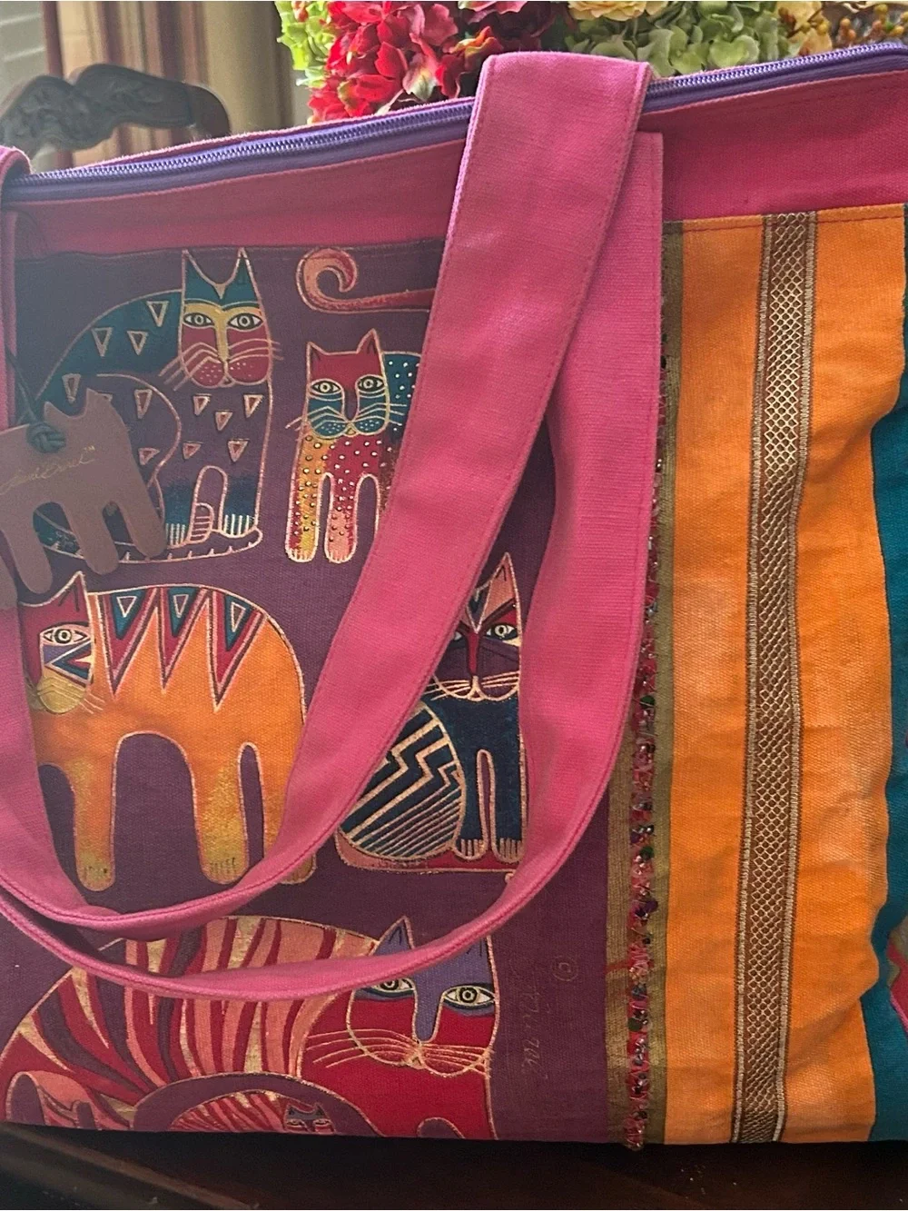 Laurel Burch Cat bag plus 7 cat items